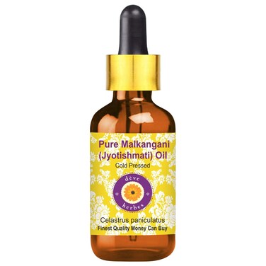 Deve Herbes Pure Jyotishmati Oil with Glass Dropper 30ml (1 oz)