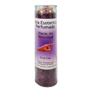 DO AS I SAY-Palm Wax Spiritual Intention Spell Candle-[Purple]   Vela CASA ESOTERICA PERFUMADA- (HARAS MI VOLUNTAD)