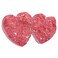 Double Love Heart Angel Aura Rock Crystal Cluster Handheld Mineral Specimen Healing Stone Decoration for Home Office, Red