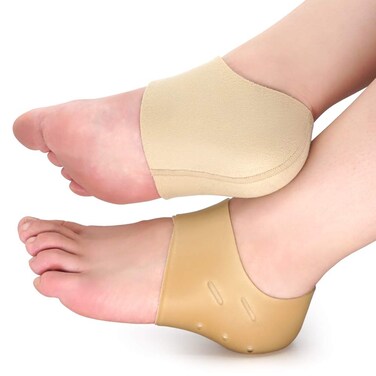 Dr. Foot's Heel Protectors, Heel Sleeves for Relieve Heel Pain from Plantar Fasciitis, Heel Spur, Cracked Heels