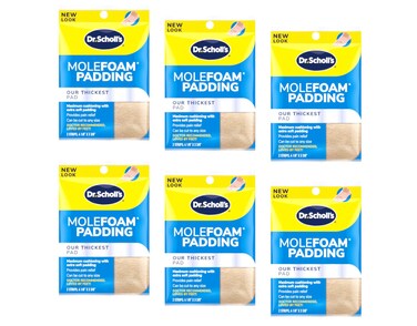 Dr. Scholl's Molefoam Padding, 2 each - Pack of 6 - Packaging May Vary