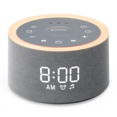 Dreamegg D1+ Sound Machine &amp; Alarm Clock - Sound Machine for Sleep, White Noise Machine with 29 Soothing Sounds, Night Light, 0-100% Dimmable, White Noise Alarm Clock for Bedrooms Adults Baby