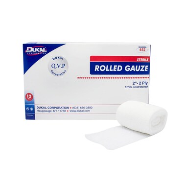 Dukal Gauze, Rolled, Sterile, 2" x 5 yd. (Pack of 96)