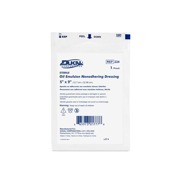 Dukal Oil Emulsion Dressing, 5" x 9" (Box of 12)