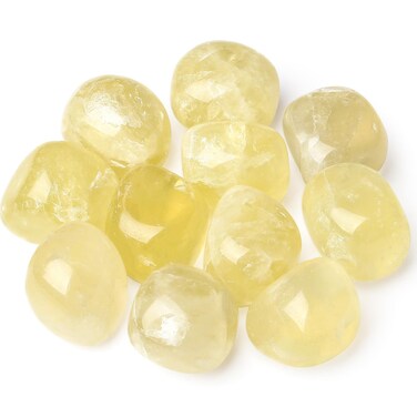DUQGUHO Citrine Crystals Bulk Natural Irregular Polished Stones Tumbled Crystals Gemstone Rocks for Beginners Gift 200g