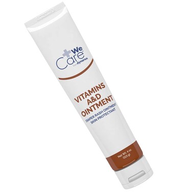 Dynarex Vitamins A &amp; D Ointment, Ointment with Vitamin A and Vitamin D Skin Protectant, for Diaper Rash and Discomfort, White, 1-4 oz. Tube