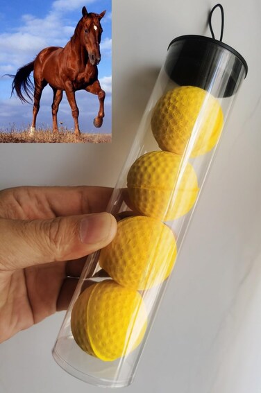 Ear Plug for Horses Foam Ear Plugs Ball tack and Supplies Horse Classic Equine Ear Plugs (Transparent Tube 4 pcs Yellow)