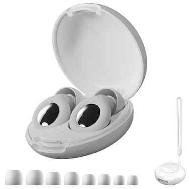 Ear Plugs for Sleeping Noise Cancelling, 30dB Noise Reduction Ear Plug, Noise Cancelling Ear Plugs for Concerts, Travel, Focus, Noise Sensitivity, Hearing Protection, Reusable Flexible Silicone, White