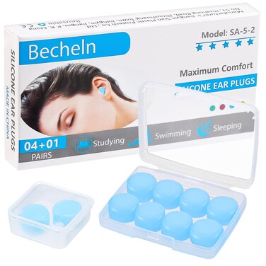 Ear Plugs for Sleeping, Waterproof Moldable Silicone EarPlugs for Sleeping Noise Cancelling, Mowing, Swimming and Concerts