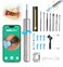 Ear Wax Removal Tool,1080P Ear Cleaner with Camera,Telescopic Otoscope with 6 Led Lights,E-3 Ear Cleaning Kit Contains 8 Ear Pick + 8 Ear Spoon Cap + 2 Metal Ear Spoons,Grey