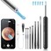 Ear Wax Removal, Ear Cleaner with Camera and Light, FSA HSA Eligible, Ear Wax Removal Tool Camera with 1080P, Ear Cleaning Kit with 6 Spoons, Ear Camera for iOS &amp; Android (Black)