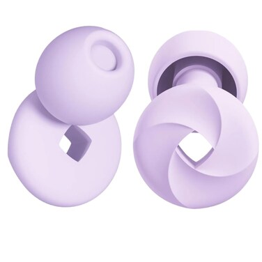 EarPlugs for Sleeping, Noise Cancelling, Concert, Calm, Snoring, Airplanes, Loud, Focus, Comfortable, Safe, Soft, Hypoallergenic, Hidden, Small, Silicon Reusable with XS/S/M/L Earbuds -33dB (Violet)