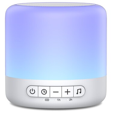 Easysleep White Noise Sound Machine with 30 Soothing Sounds 12 Night Light 32 Volume 3 Timers Portable Sleep Aid Machine for Office Noise Canceling Nursery Travel Lullaby &amp; Rain Sound for Baby, Adults