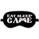 Eat Sleep Game Sleep Mask Silk, Kids Eye Masks for Sleep, Blindfold Adjustable Sleep Mask, Gamer Sleep Masks for Boys, Game Theme Satin Eye Mask Black Sleeping Mask Eye Covers for Sleeping