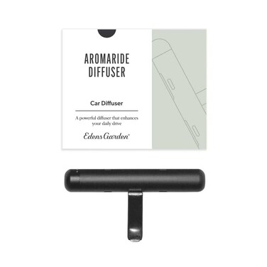 Edens Garden Aromaride Clip-On Car Essential Oil Diffuser Portable Air Freshener with 4 Scent Sticks, Vent Clip Accessory, Essential Oil Diffuser Black