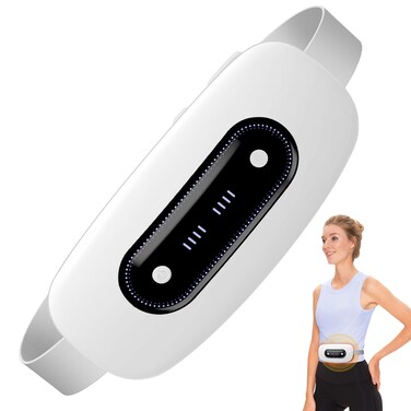 Electric Heating Pad, Portable Menstrual Heating Pad for Cramps, Cordless Wearable Heating Pad with 4 Heat Levels, 4 Massage Modes, Large Heating Belly Wrap Belt, Gift for Her/Him