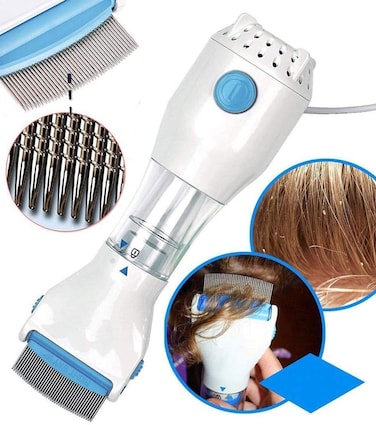 Electric Vacuum Comb for Lice Treatment, Outperforming Combs and Shampoos in Removing Lice and Eggs