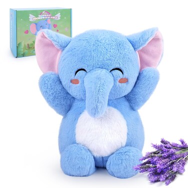 Elephant Microwavable Heating Pad-1.2lb Heating Pads for Cramps &amp;Period Pain Relief for Women &amp; Kids,Soft Pillow Plush Toy,Heatable Stuffed Animals, Bedtime Gift for Women Kids with Lavender Scented