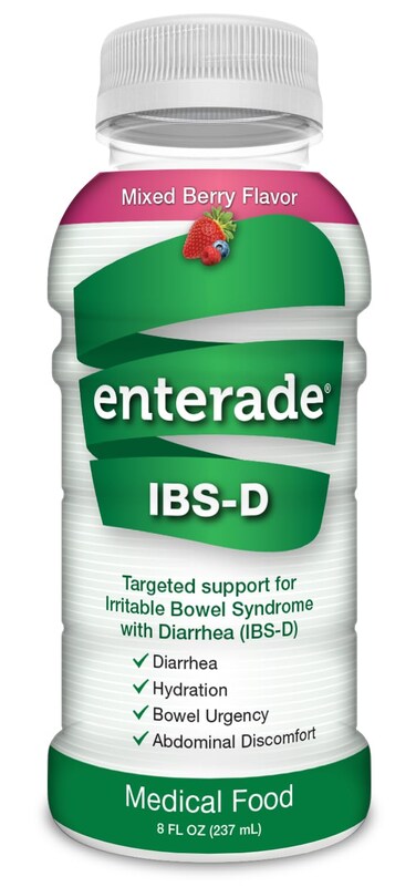 enterade IBS-D Beverage for IBS Relief of Symptoms from Irritable Bowel Syndrome with Diarrhea (IBS-D), Mixed Berry (12 Bottles, 8oz Each)