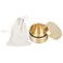 Estink Brass Mini Container, Outdoor Round Shape Brass Box Metal Jewelry Sealed Container Proof Storage Box for Pills Tea Leaves Jewelry (M)
