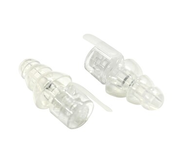 Etymotic Research ER20XS High-Fidelity Earplugs (Concerts, Musicians, Airplanes, Motorcycles, Sensitivity and Universal Hearing Protection) - Standard, Clear Stem/Frost Tips (4 Piece Set)