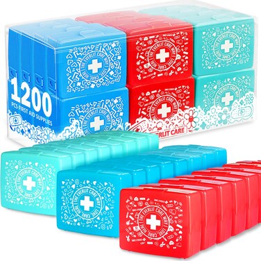 EVERLIT Pocket-Aid Mini First Aid Kit   Compact, Portable Hard-Shell Cases of 50 Items   Cuts, Scrapes, Wound Care Essentials for Travel, Outdoor, School, Camping, Home, Office (24 Packs   1200 Pcs)