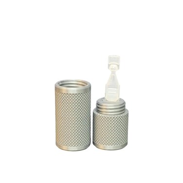 Eye Drop Vial Holder &amp; Pocket Carry Case - Holds One (1) Single-Use Eye Drop Vial - Great for carring in Pocket, Purse/Clutch, School Bag - Znet3D (Silver)