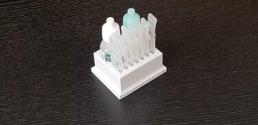 Eye Drop Vials &amp; Bottles Holder &amp; Storage - Holds 7 Vials &amp; 2 Bottles - Znet3D (Pink)