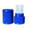 Eye Drop Vials Holder &amp; Storage Case - Securely Store Seven (7) Single-Use Vials - Screw-On Lid, Knurled Pattern - Keep Vials Safe &amp; Organized to Keep Track of Your Daily Usage (Blue)