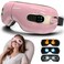 Eye Massager with Heat and Cooling Relax Eye Strain Dry Eyes, Music Heated Eye Massager Reduce Dark Circles, Eye Bags and Puffiness, Eye Mask Massager Improve Sleeping Best Gifts(Pink)