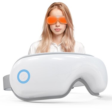 Eye Massager with Heat and Music,Eye Massager for Migraines,Eye Care Gift for Women,Sleep Eye Mask for Reduce Eye Strain