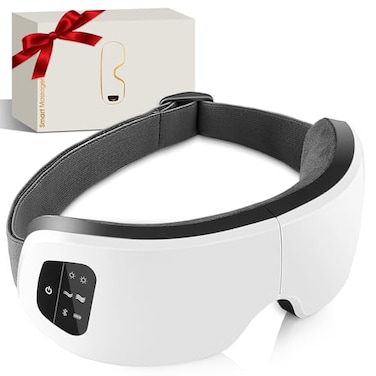 Eye Massager with Heat, Compression, Heated Sleep Mask, Mothers Fathers Day Birthday Gifts for Women Men, Massager Scalp for Eye Strain Relief, Foldable,Comfortable
