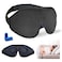 Eye Sleeping Mask for Woman Men: Weighted 3D Eye Mask for Sleep Patented Design 100% Blackout Lights Sleeping Eye Mask   Comfort Lightweight Washable Sleep Eye Mask for Travel Nap Shift Works Black