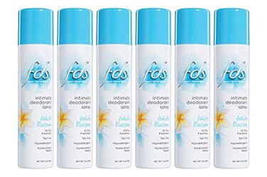 FDS Hypoallergenic Intimate Deodorant Spray, White Blossom 2 Ounce (6-Pack)
