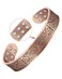 Feraco Pure Copper Bracelet for Men Women, Ultra Strength Magnetic Cuff Bangle for Men Women with 3500 Gauss Neodymium Magnets, 99.99% Copper Life Tree Jewelry, Adjustable