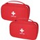 First Aid Bags Empty, Portable Travel Medicine Bag for Camping Hiking Vehicle Motorcycle, Empty First Aid Bag for Home Emergency (2 Packs Red)