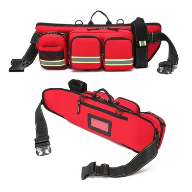 First Aid Fanny Pack/Hip Pack Detachable Deluxe Medical Fanny Pack first aid waist pack- EMS Emergency EMT First Responder Waterproof Traveling Casual Medical Equipment Organizer with Adjustable Strap