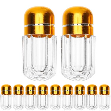 FOMIYES 20pcs One Capsule Bottle Travel Pill Bottle Clear Plastic Container Plastic Container with Lid Plastic Pill Bottles Medicine Pill Bottles Capsule Bottles Empty Pills Holder Candy