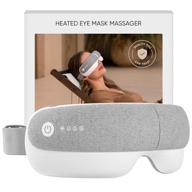 Freed Mind 3 Eye Massager with Heat &amp; Bluetooth, Gift Set   Comes with Suede Storage Bag, 5 Modes, Relieves Migraines, Relaxes to Reduce Eye Strain and Improves Sleep, Heated Eye Mask Head Massager