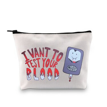 G2TUP Funny Dia-betes Travel Case Gift for Diabetic I Vant To Test Your Blood Vam-pires Dia-betes Bag (I Vant To Test Your Blood)