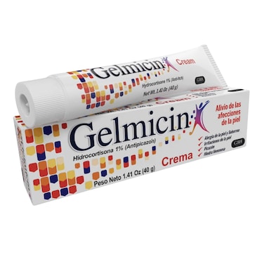 Gelmicin Hydrocortisone 1% - Anti-Itch Cream, Skin Rash, Skin Allergies, Eczema, Psoriasis - 1.41 oz Size (1)