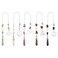 GOAMKERER 5 Pcs Natural Gemstones Pendulum, 5 Styles Crystal Dowsing Pendulum Reki Gemstone Chips Orgone Pendulum for Women Man Divination Wicca Meditation