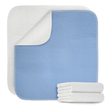 Gogreen Waterproof Reusable Underpads, 4-Layer Heavy Absorbency &amp; Quilted Washable Pads for Kid, Adult, Elderly, and Pet, Bedwetting Incontinence Pad for Bed, Sofa, Floor, Couch (34" x 36", Pack of 2)