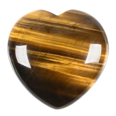 Golden Tiger Eye Heart Crystal Healing Stones Natural Gemstone Large Puffy Love Hearts Reiki Worry Palm Massager Stone 1.8 Inches