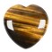 Golden Tiger Eye Heart Crystal Healing Stones Natural Gemstone Large Puffy Love Hearts Reiki Worry Palm Massager Stone 1.8 Inches