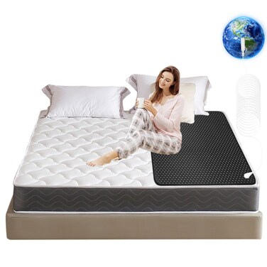 Grounding Mat for Bed, 27x78inch, Breathable Grounding Mat, Contains a 15ft Grounding Cord, Grounding Bed Pad for Better Sleep, Improve Fitness, Reduce Stress and Pain