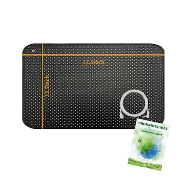 Grounding Mat for Bed, Breathable, Earth Grounding Pad for Sleep, Grounding Mats for feet, Relieve Stress Pain, Enhances Sleep Quality, Improves Blood Circulation 13.7x27.5IN
