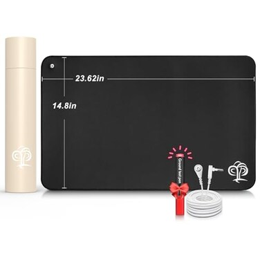 Grounding Mat for Feet, 3MM Thickened Earthing Mat Grounding Pad for Improve Sleep, Pain Relief, Inflammation, Reduce Anxiety, Grounding Mats for Working, Yoga