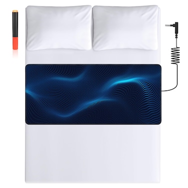 Grounding Mat for Improved Sleep, Reduced Anxiety, Pain, Inflammation, Headache Relief, Balance. Grounded Therapy (Black, Twin XXL(39.5 * 27.5inch))