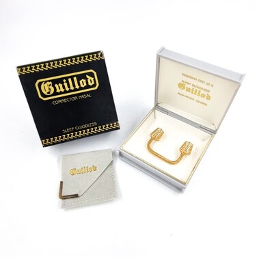 GUILLOD Nasal Corrector is an Anti-SNORING Method Made of Bronze Thread, 24k Gold Plated. Hypoallergenic. Providing Fluid Breathing in a hygienic, Comfortable and Simple Way.